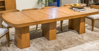 Pamaria - XL Rectangular Dining Room Extension Table Base - Light Brown