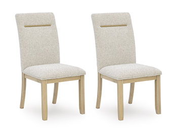 Lasinger - Dining Upholstered Side Chair (Set of 2) - Light Brown