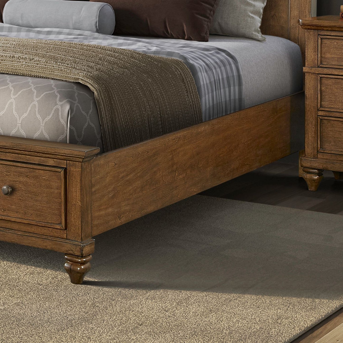 Twin Lakes - Storage Bed Rails - Chestnut