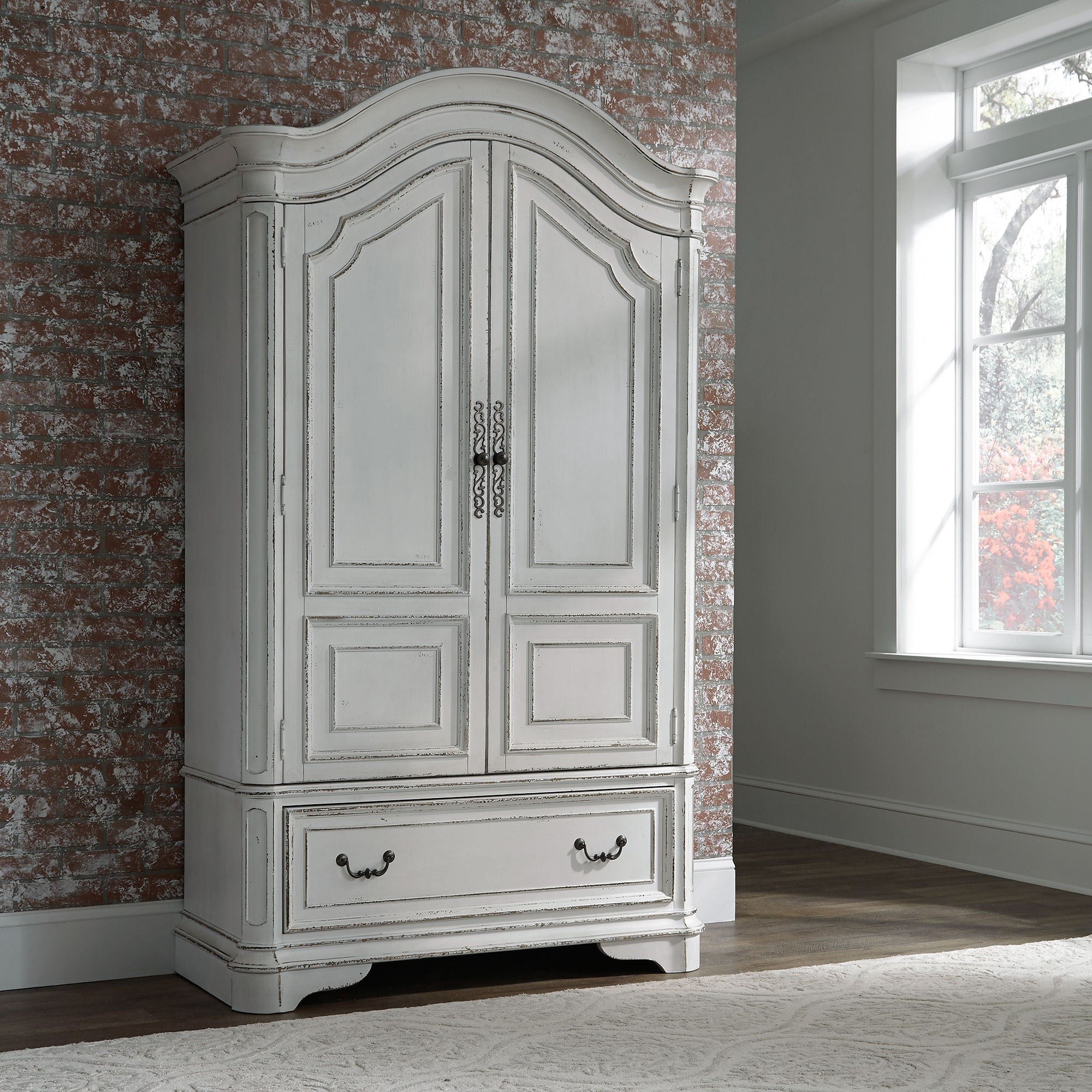 Magnolia Manor Armoire White Bedford Home Furnishings