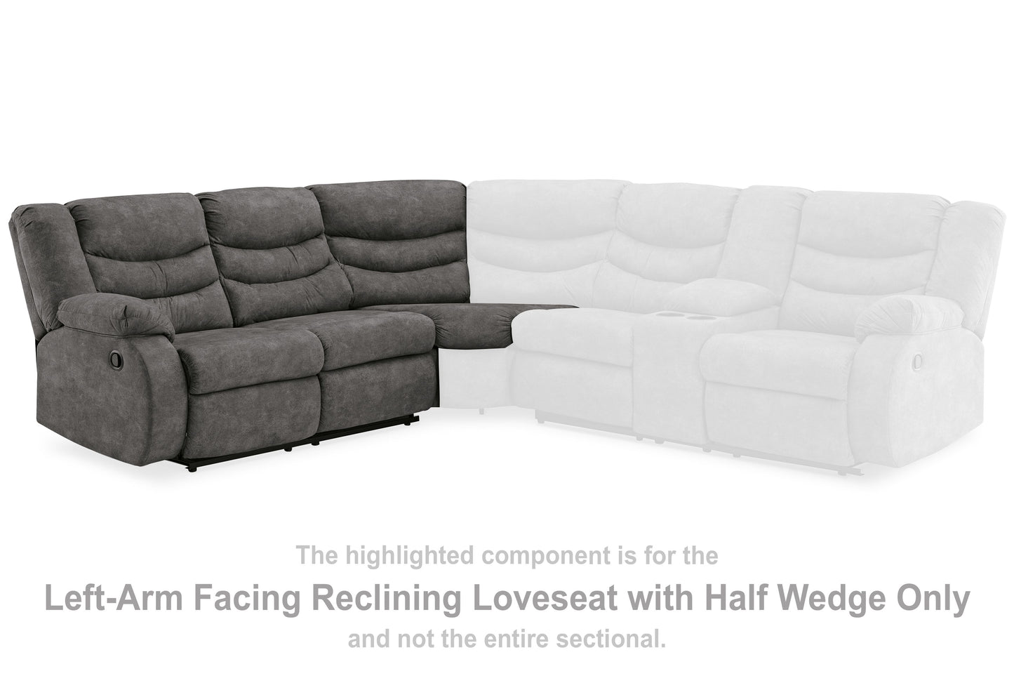 Partymate - Laf Reclining Loveseat - Slate