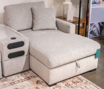 ModMax Luxe - RAF Corner Chaise With Storage - Flint