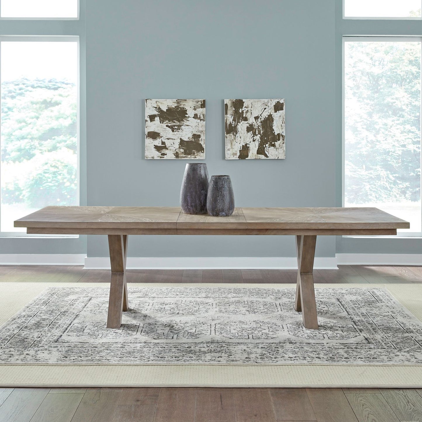 Brentwood - Double Pedestal Table Base - Brown
