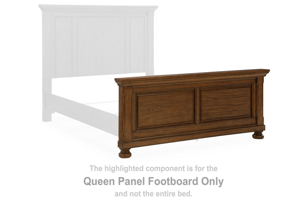 Zackaryn - Queen Panel Footboard - Warm Brown
