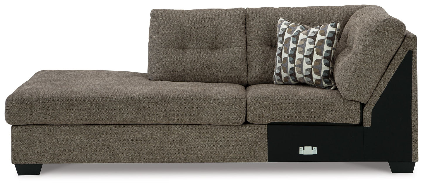 Mahoney - Laf Corner Chaise - Chocolate