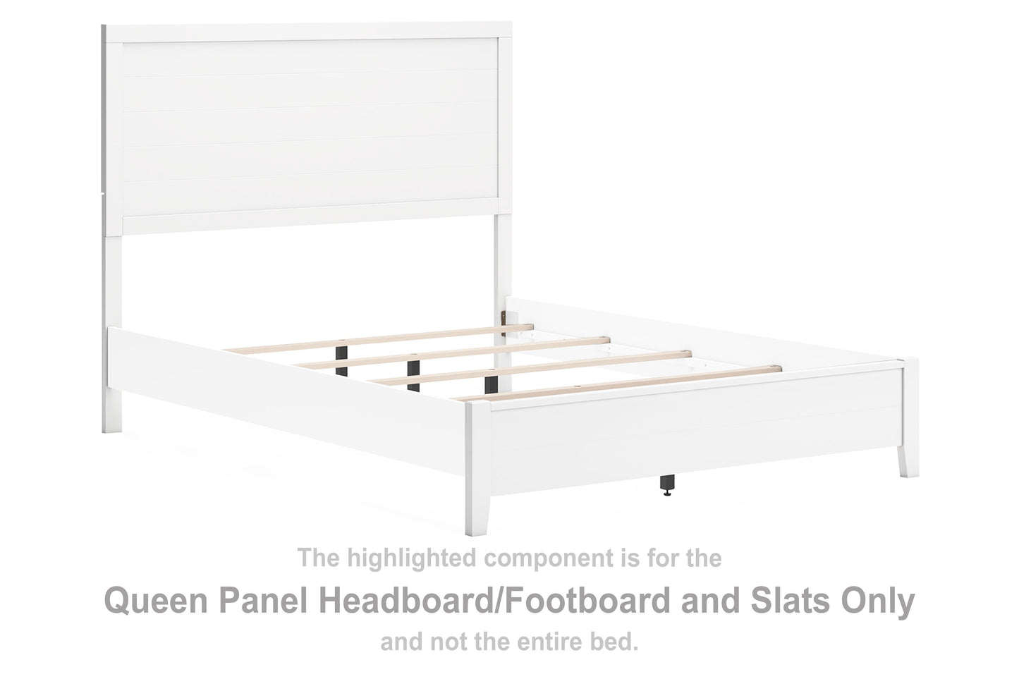 Binterglen - Queen Panel Panel Headboard/Footboard and Slats - White