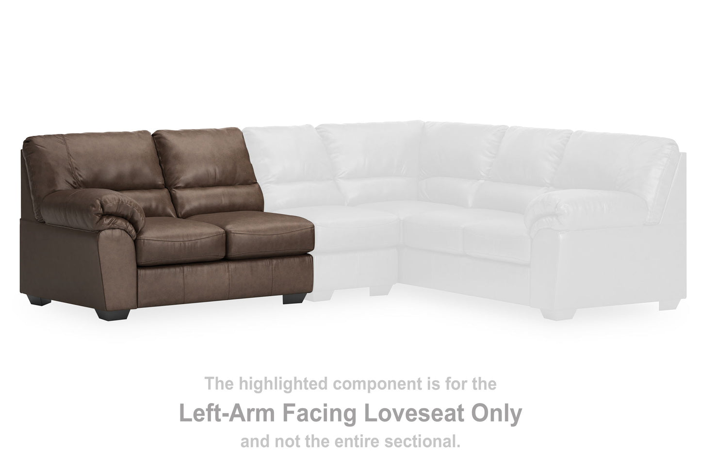WillowBend - Umber - LAF Loveseat
