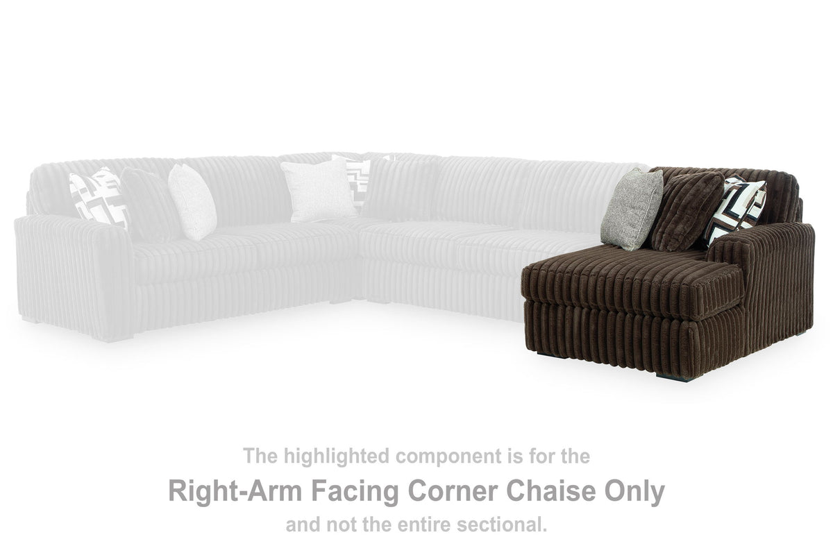 Midnight-Madness - RAF Corner Chaise - Chocolate