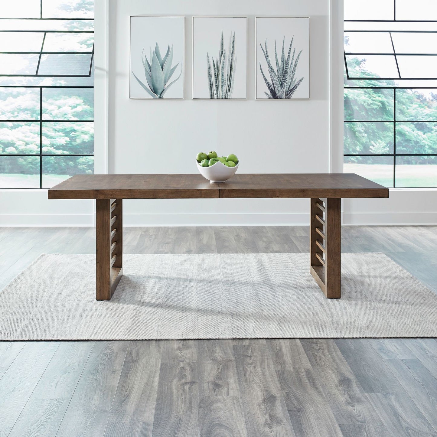 Shaker Lakes - Double Pedestal Table Top - Harvest Brown