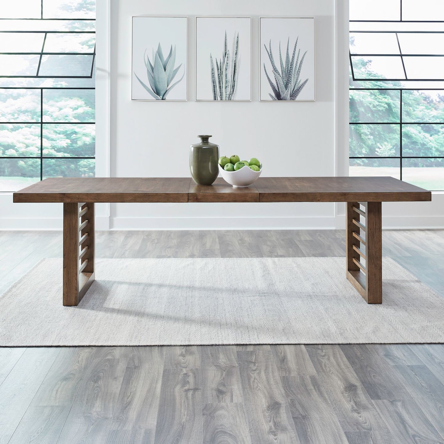 Shaker Lakes - Double Pedestal Table Top - Harvest Brown