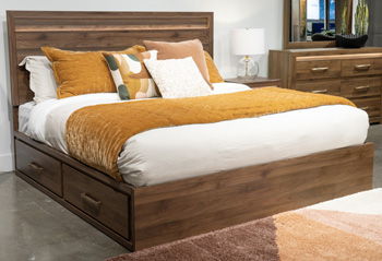 Janfyn - Queen/King Platform Rails - Brown