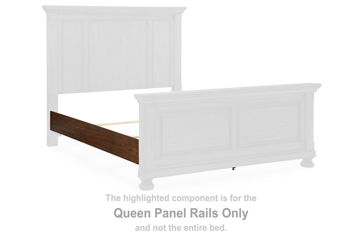 Zackaryn - Queen Panel Rails - Warm Brown