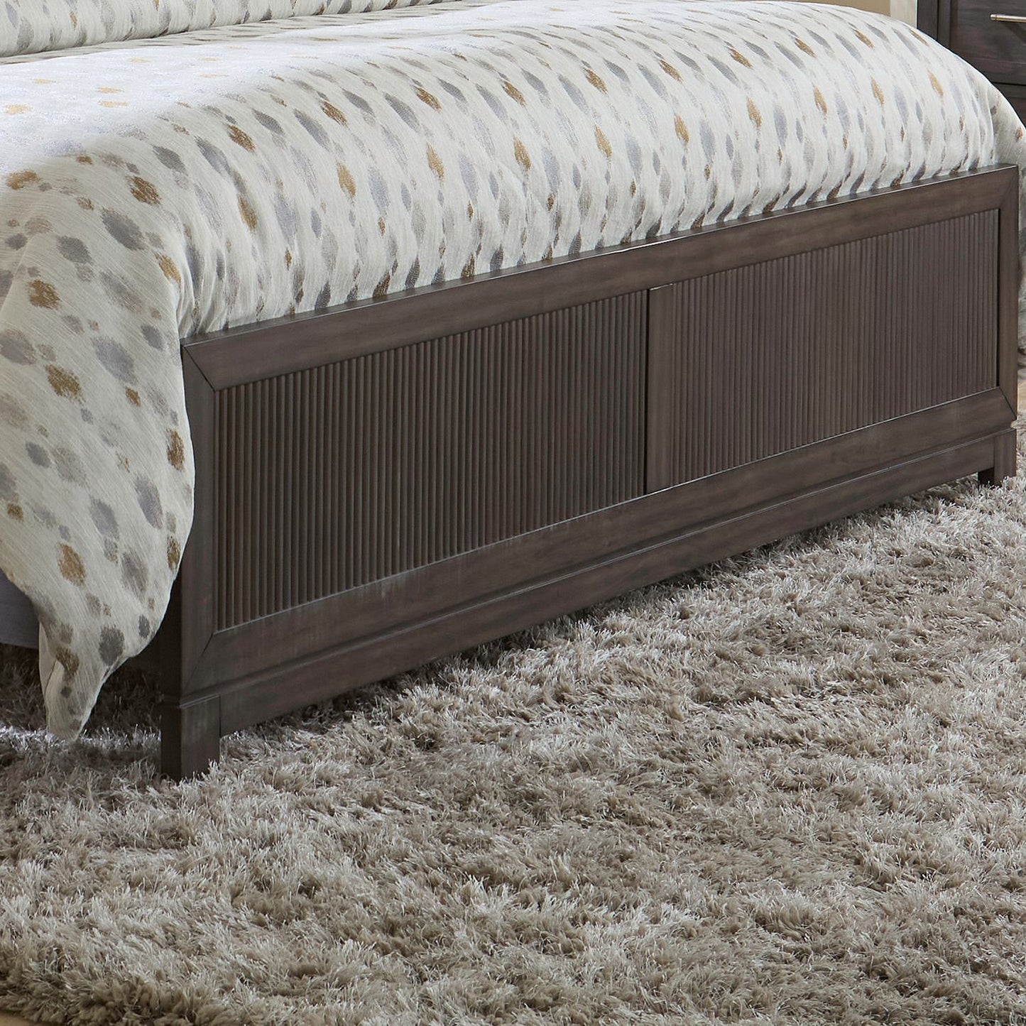 Modern Edge - King Panel Footboard - Caffe