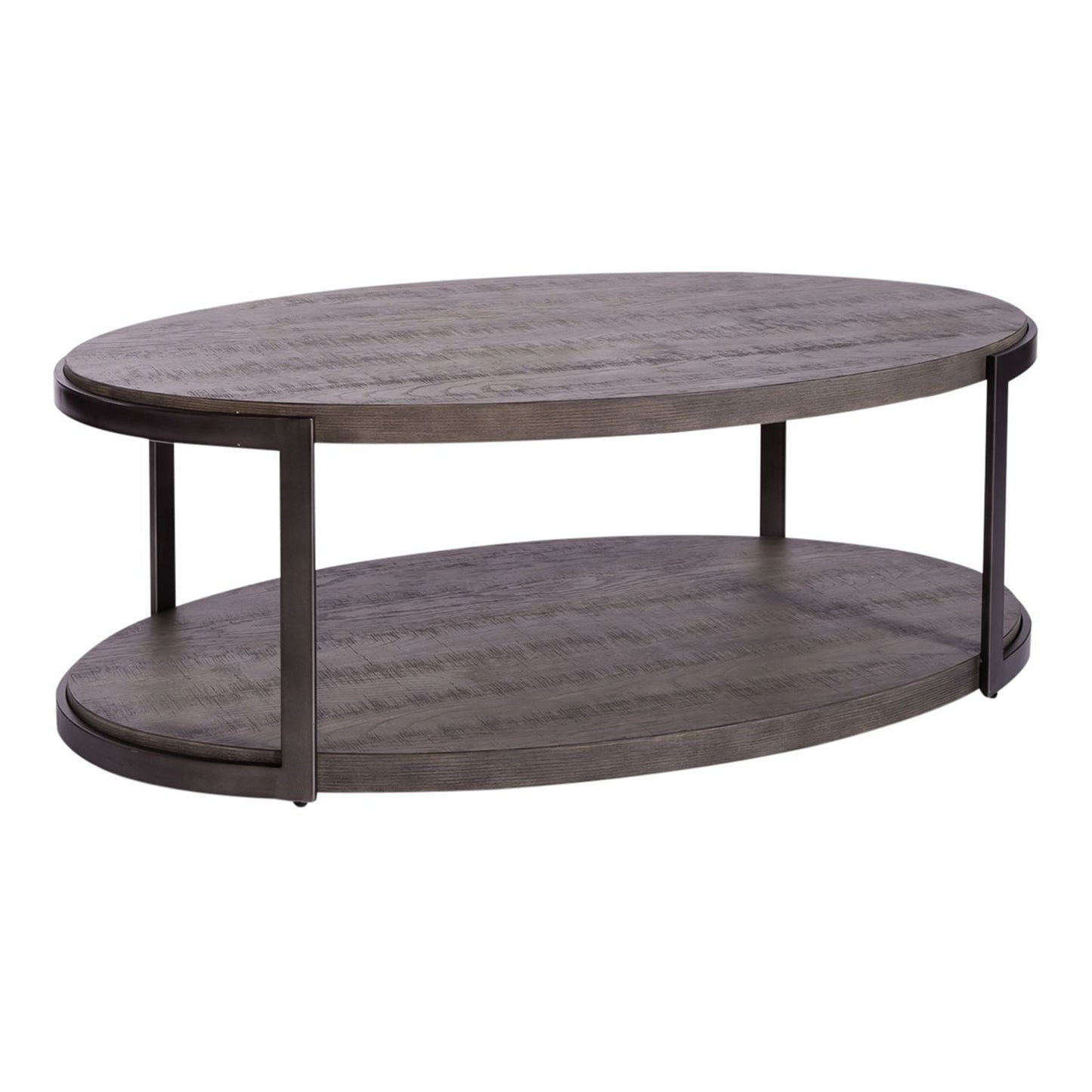 Modern View - Oval Cocktail Table Top - Gauntlet Gray