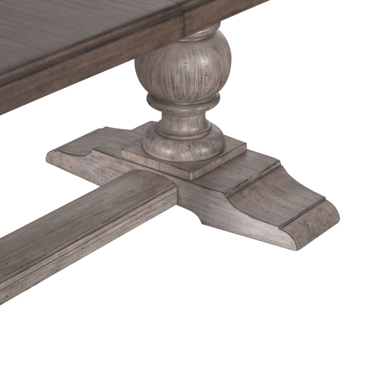 River Place - Trestle Table Base - Riverstone Gray & Tobacco