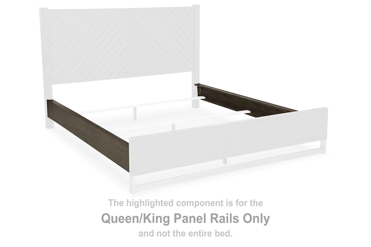 Arkenton - Queen/King Panel Rails - Grayish Brown