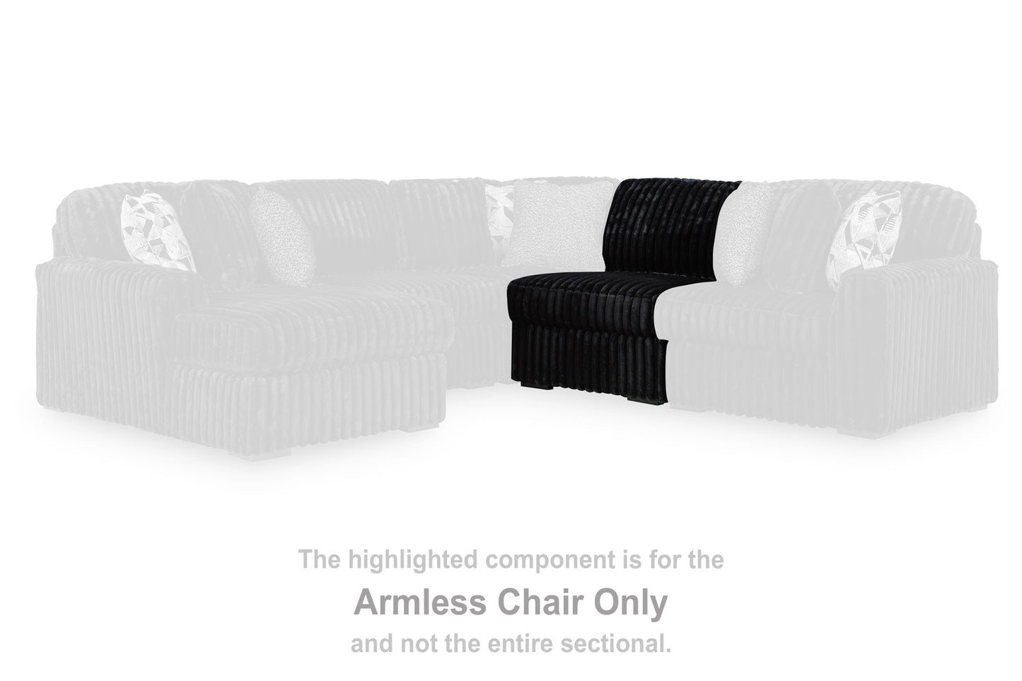Midnight-Madness - Armless Chair - Onyx