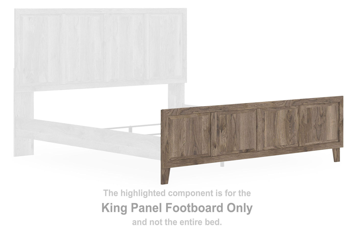 Rusticott - King Panel Footboard - Brown