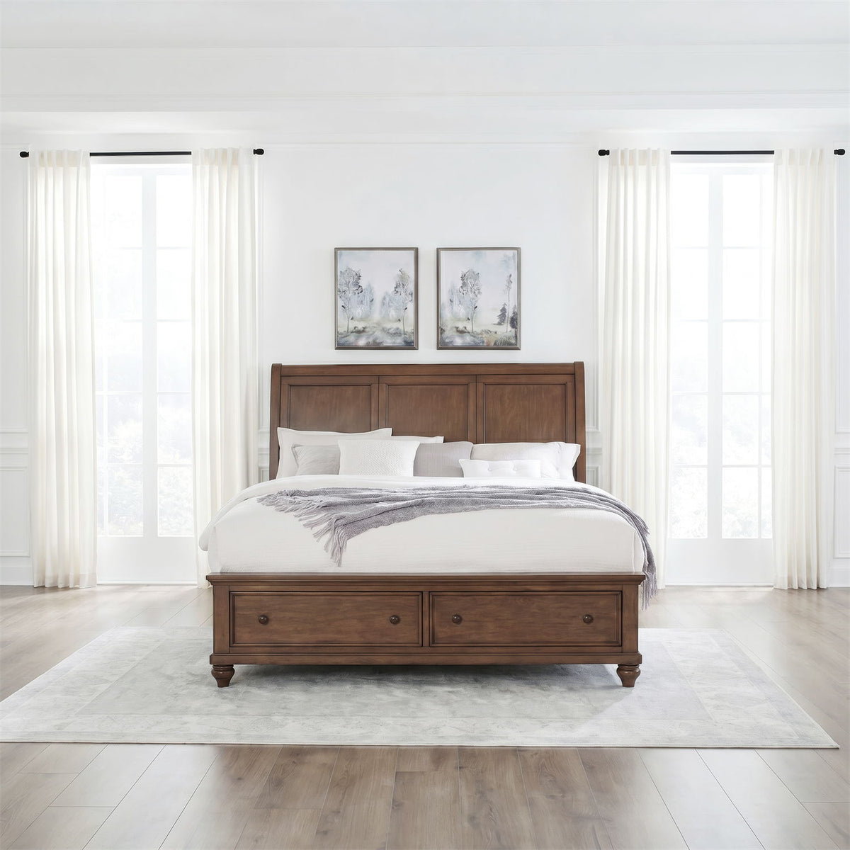 Twin Lakes - Queen Storage Footboard - Chestnut