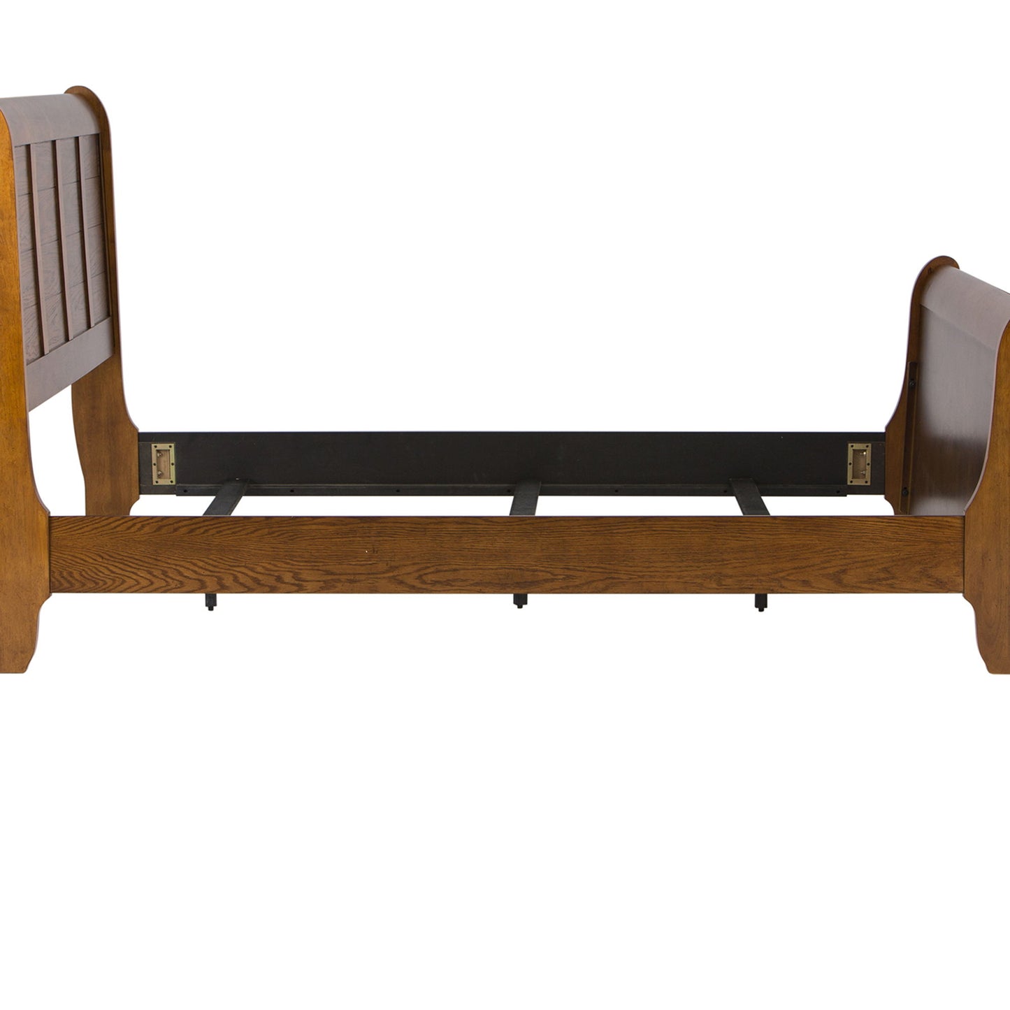 Grandpas Cabin - Queen Sleigh Rails - Aged Oak