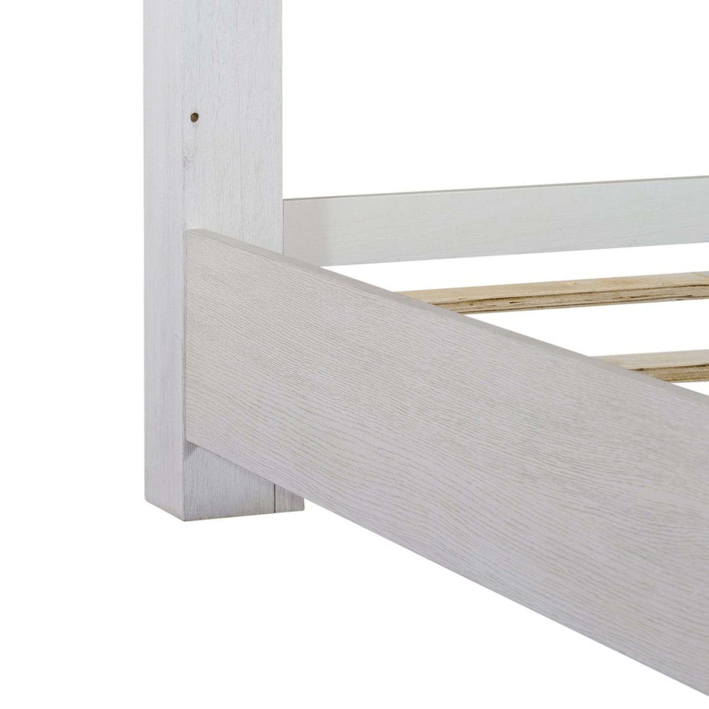 Mirage - California King Panel Rails - Wirebrushed White