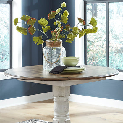Carolina Crossing - Drop Leaf Table Top - White / Antique Honey