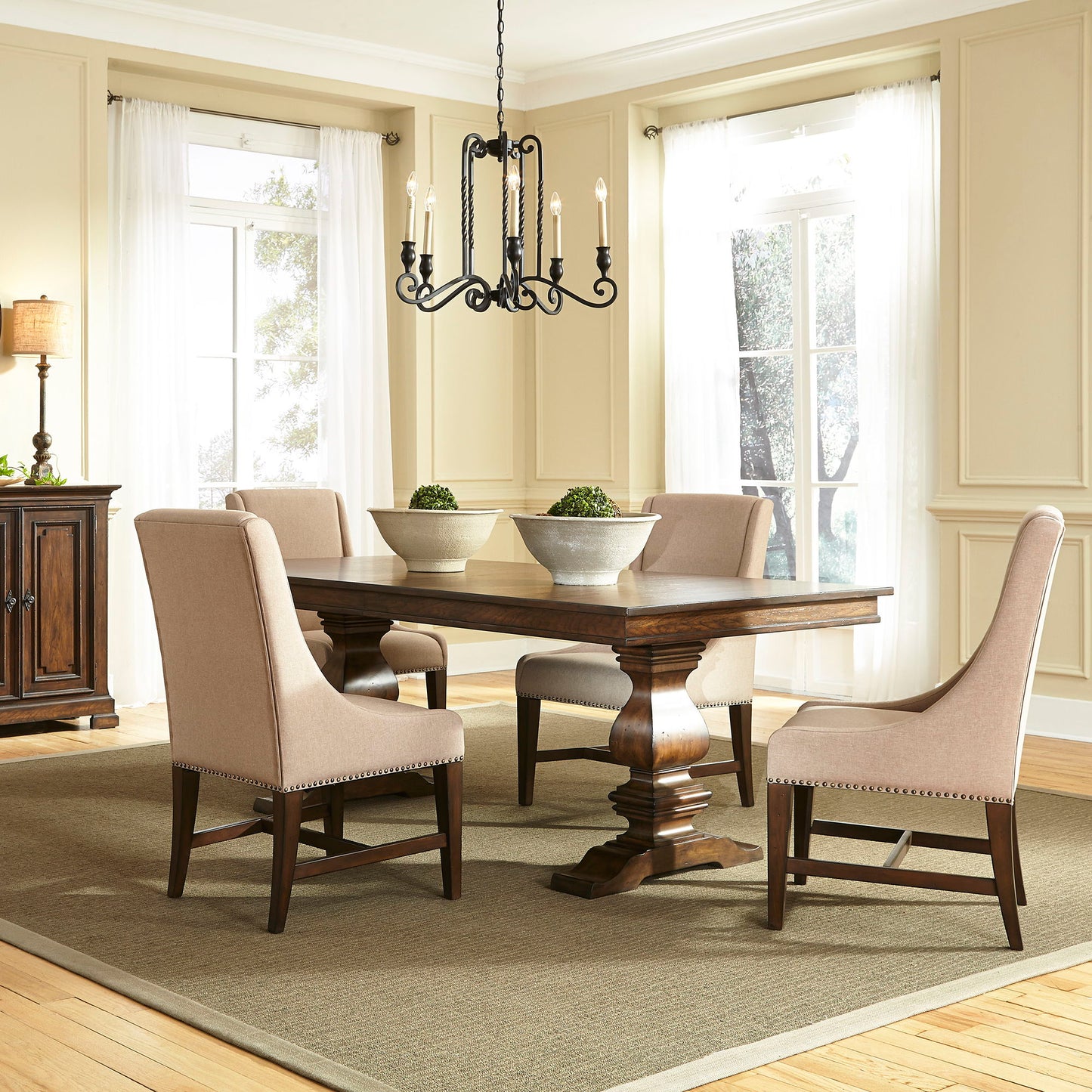 Armand - Trestle Table Base - Dark Brown