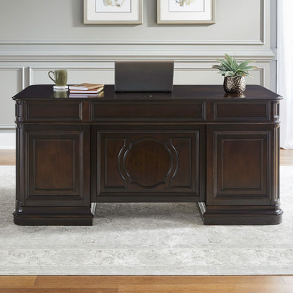 Brayton Manor - Jr Executive Desk Base - Cognac
