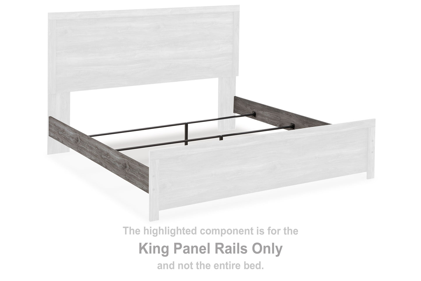 Bronyan - King Panel Rails - Dark Gray