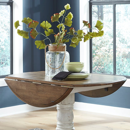 Carolina Crossing - Drop Leaf Table Top - White / Antique Honey