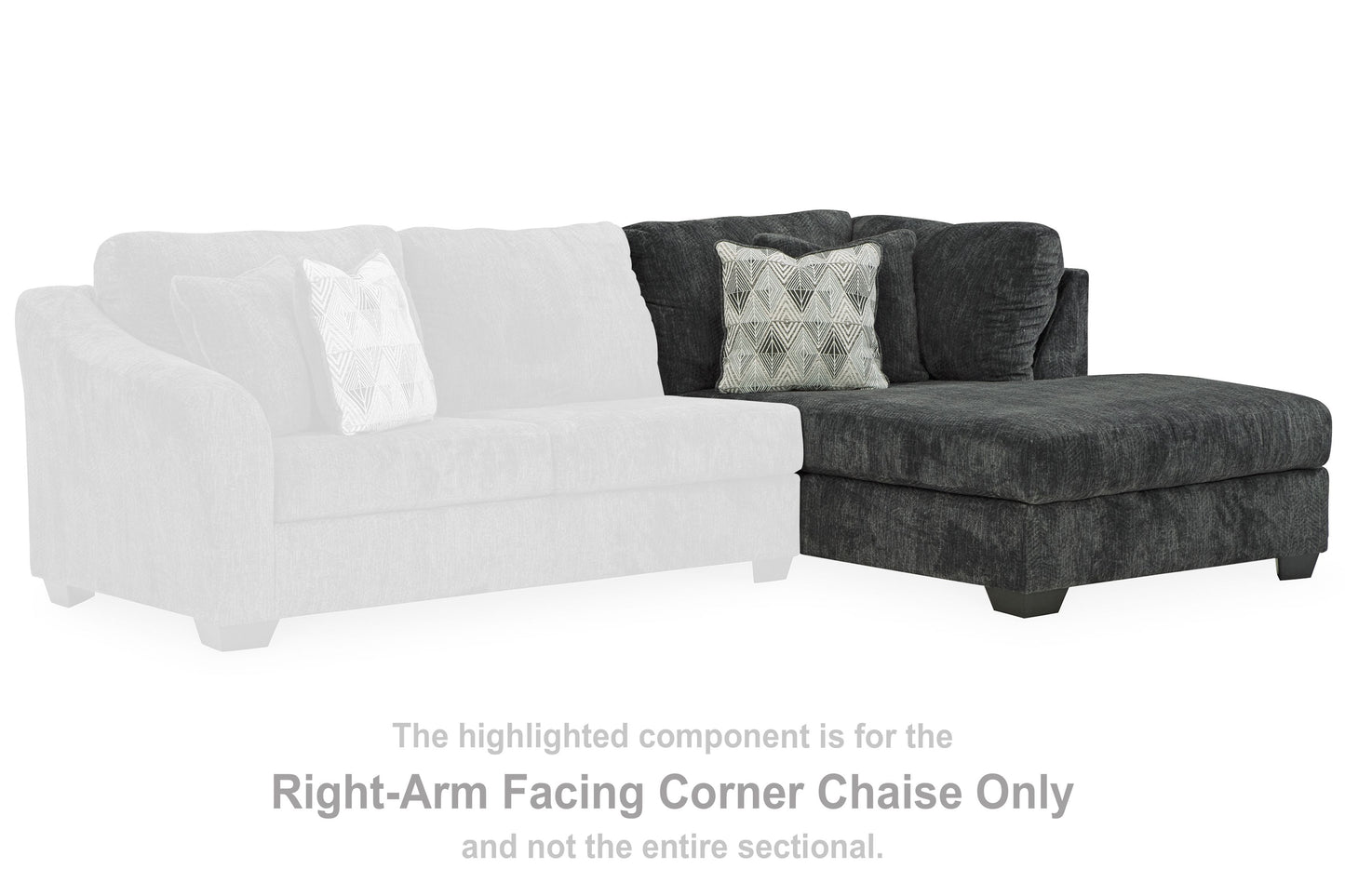 Biddeford - Raf Corner Chaise - Shadow