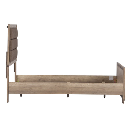 Sun Valley - Full Upholstered Headboard & Footboard - Light Brown