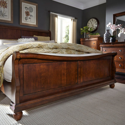Rustic Traditions - King Sleigh Footboard - Dark Brown