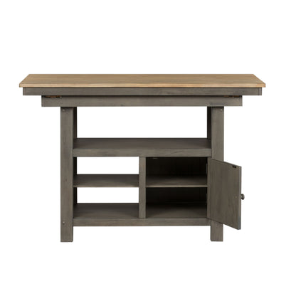 Lindsey Farm - Kitchen Island Base - Gray & Sandstone