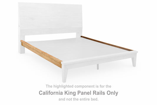 Sherbana - California King Panel Rails - Light Brown