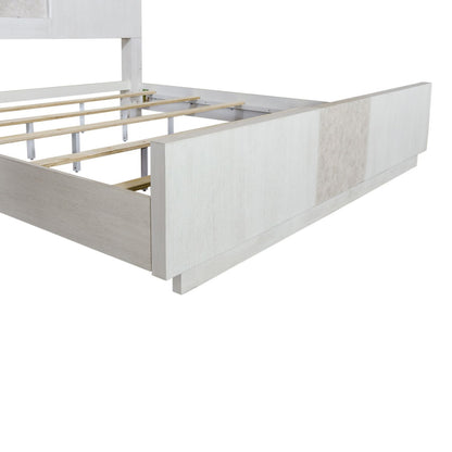 Mirage - King Panel Footboard - Wirebrushed White