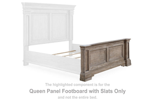 Blairhurst - Queen Panel Footboard W/Slats - Light Grayish Brown