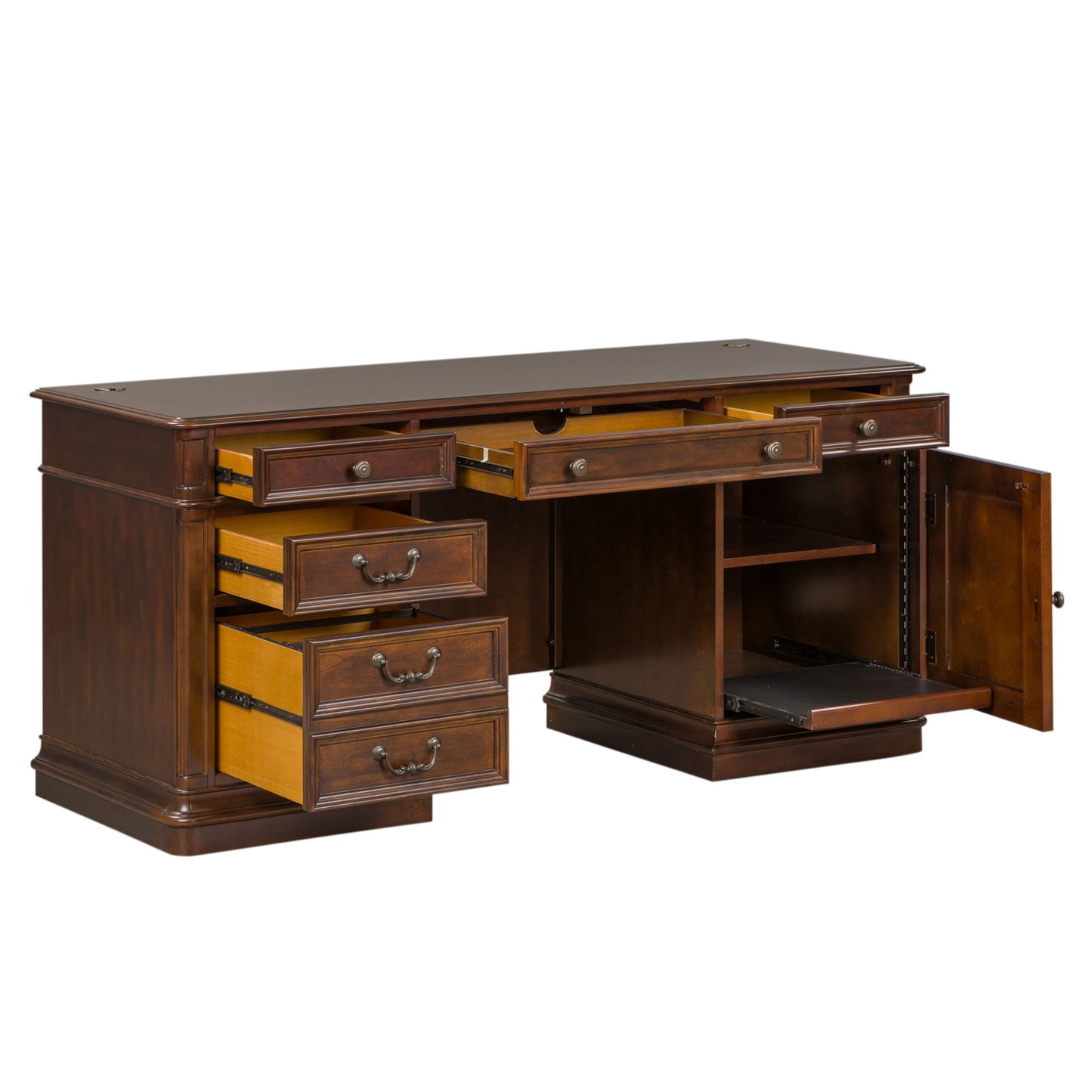 Brayton Manor - Jr Executive Credenza Base - Dark Brown
