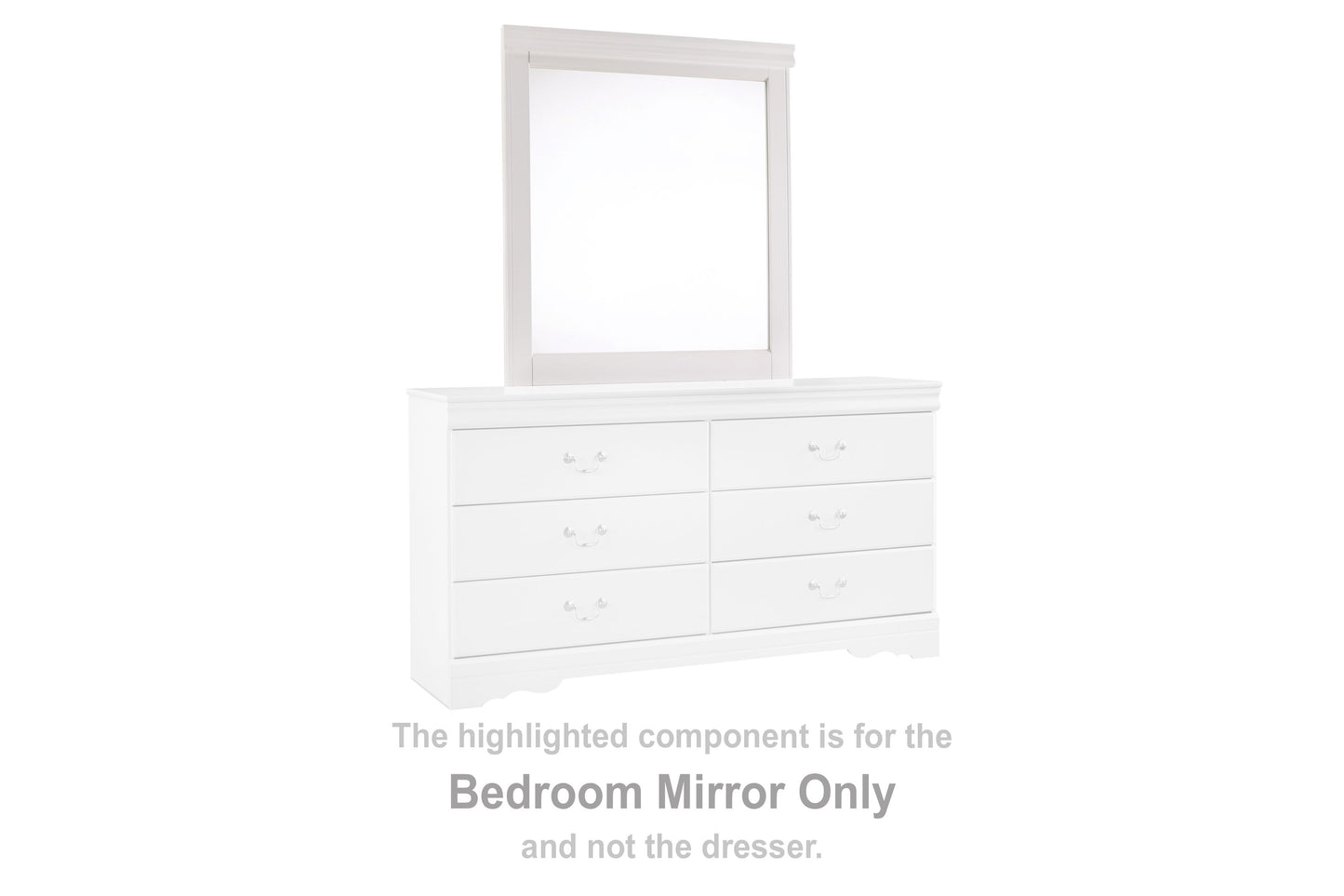 Anarasia - Bedroom Mirror - White