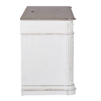 Magnolia Manor - Jr Executive Credenza Top - Antique White