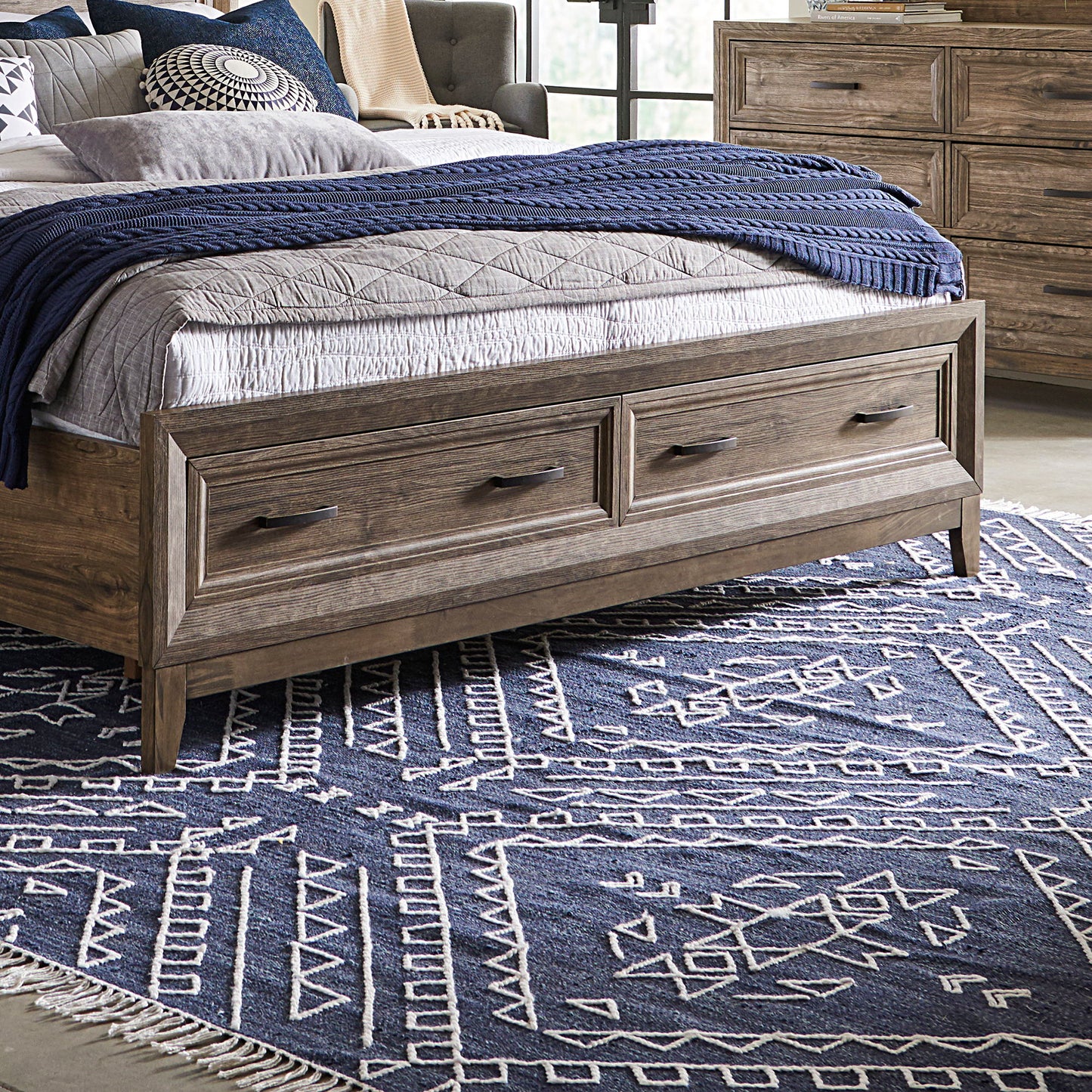 Ridgecrest - King Storage Footboard - Cobblestone