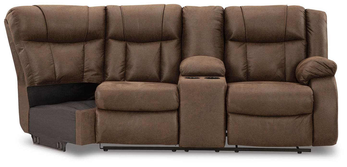 Trail Boys - Raf Reclining Loveseat With Console - Walnut