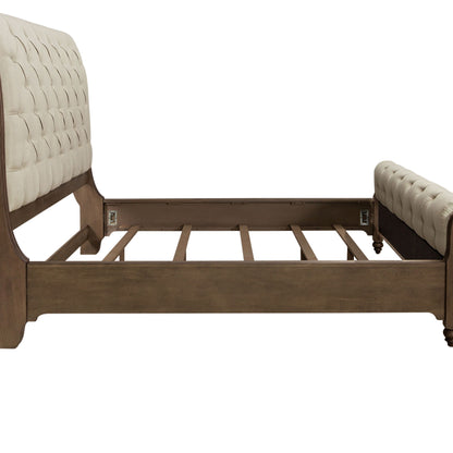 Americana Farmhouse - California King Sleigh Bed Rails - Light Brown