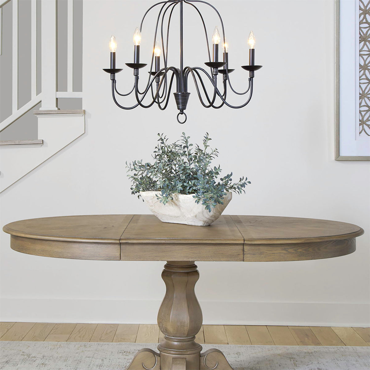 Magnolia Manor - Pedestal Table Top - Weathered Bisque