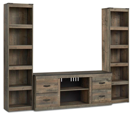 Trinell - 3-Piece Entertainment Center - Brown