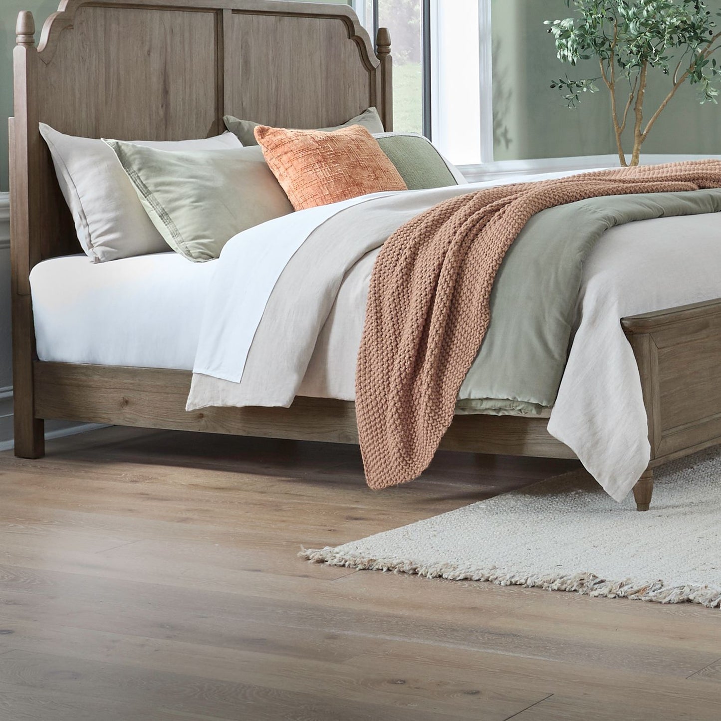 Hickory Grove - Cal King Panel Bed Rails - Heirloom Brown