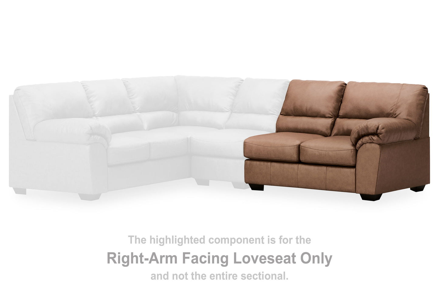 WillowBend - Caramel - RAF Loveseat