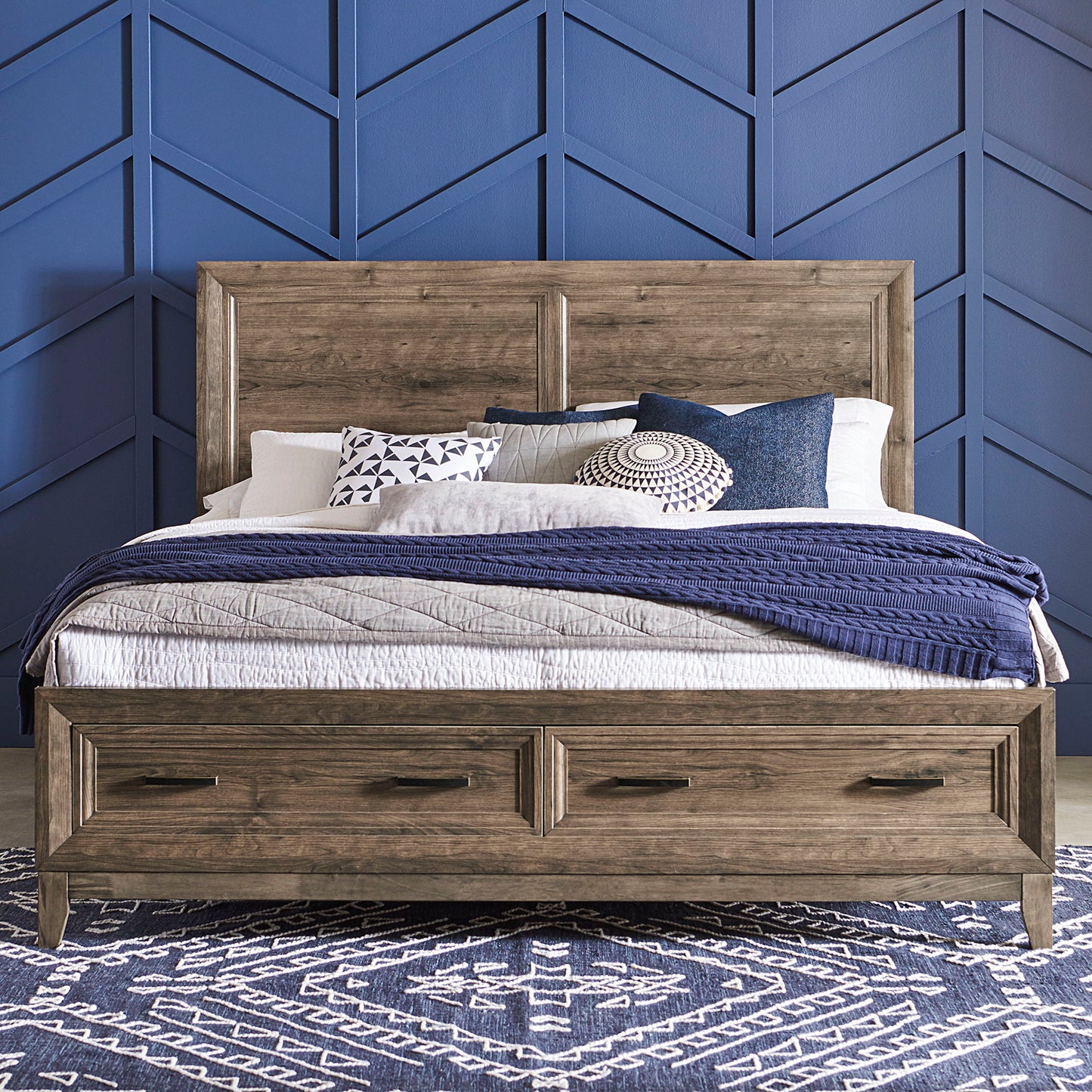 Ridgecrest - Queen Storage Footboard - Cobblestone