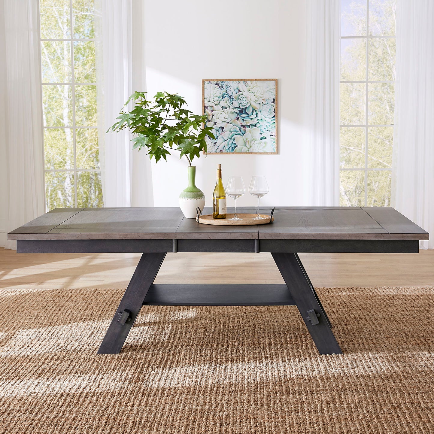 Lawson - Pedestal Table Top - Slate / Weathered Gray