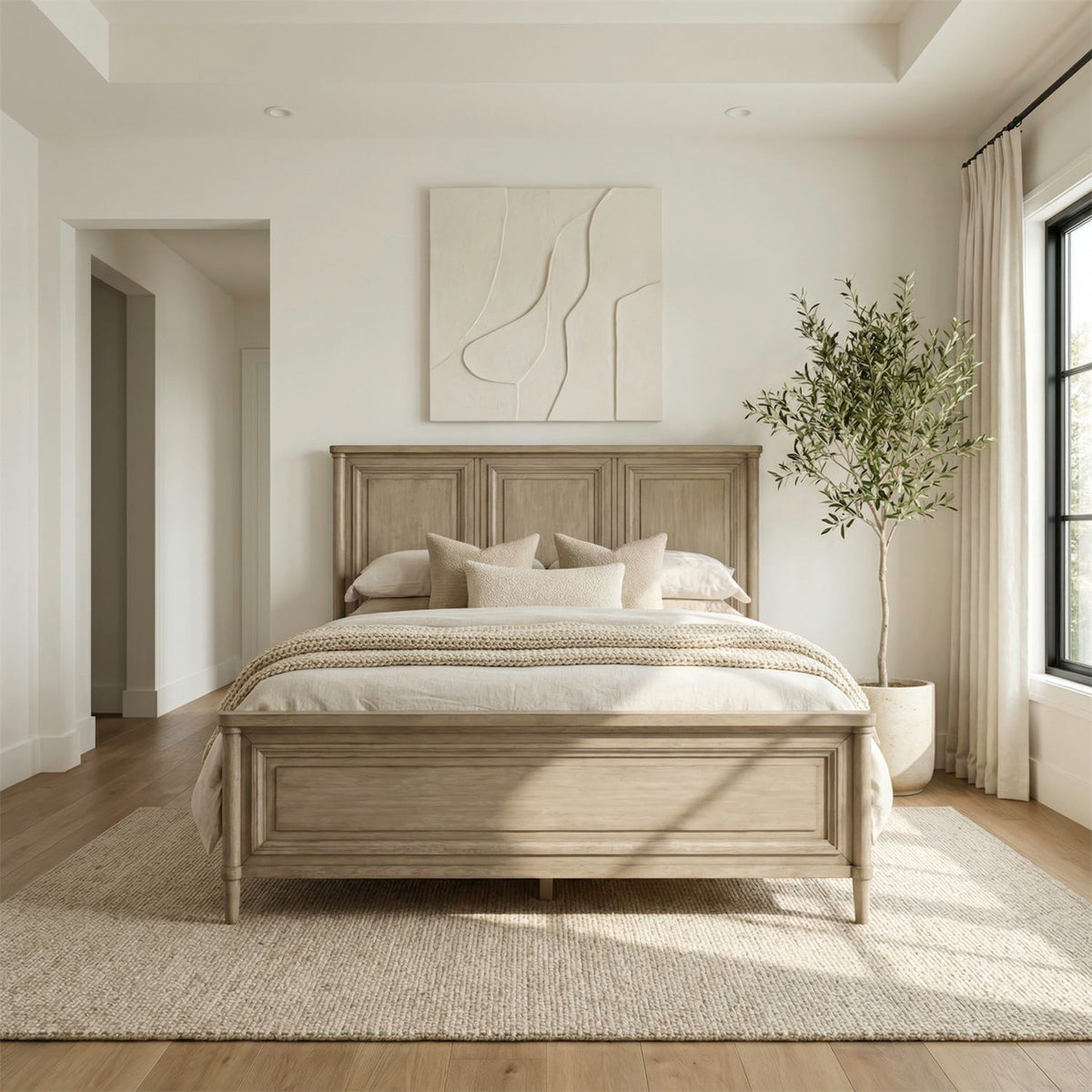Rochelle Park - California King Panel Bed Rails - Smokey Taupe